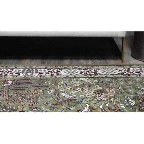 Astoria Grand Jackson Oriental Area Rug in Green/Ivory & Reviews Wayfair